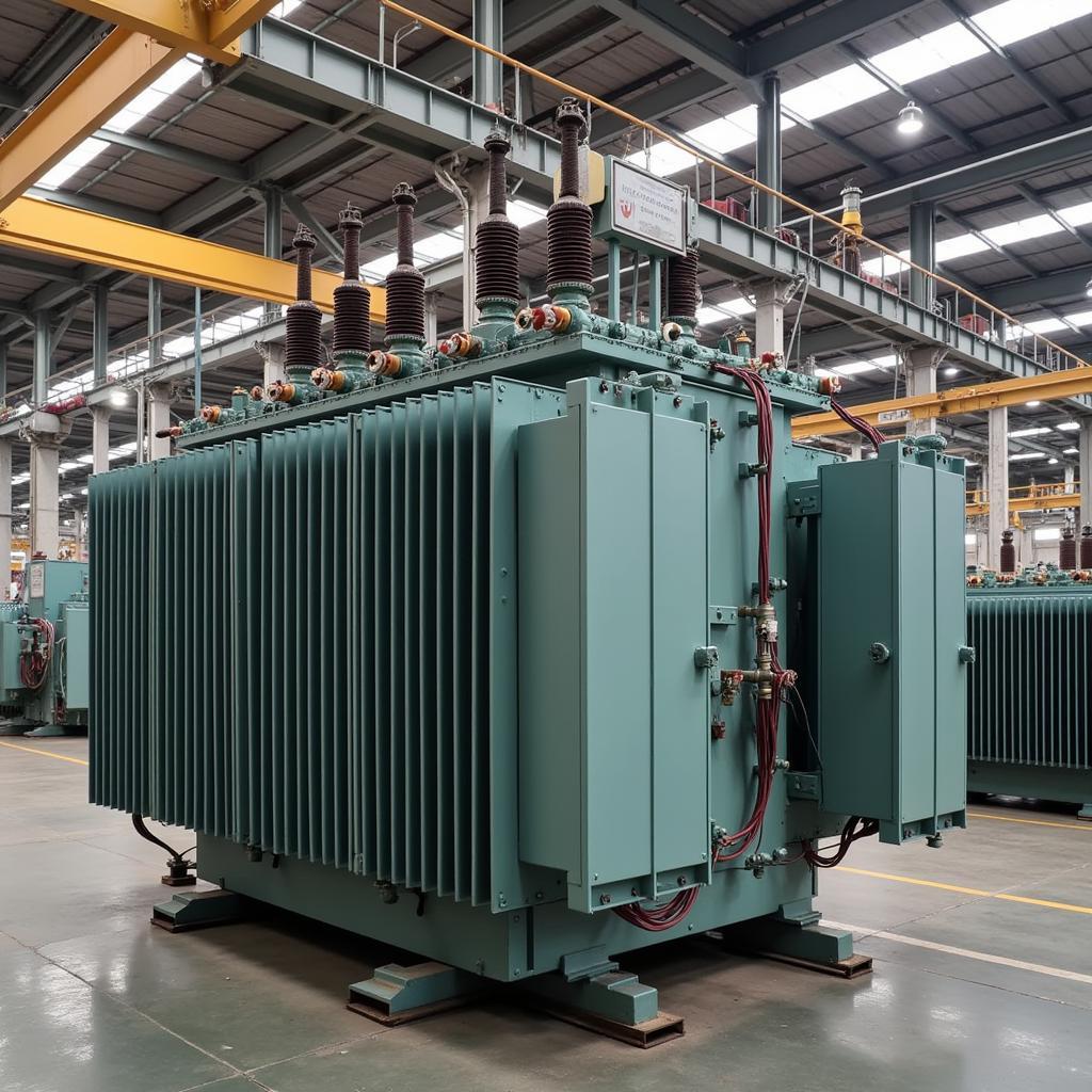 Máy biến áp 1000KVA hoạt động trong nhà máy