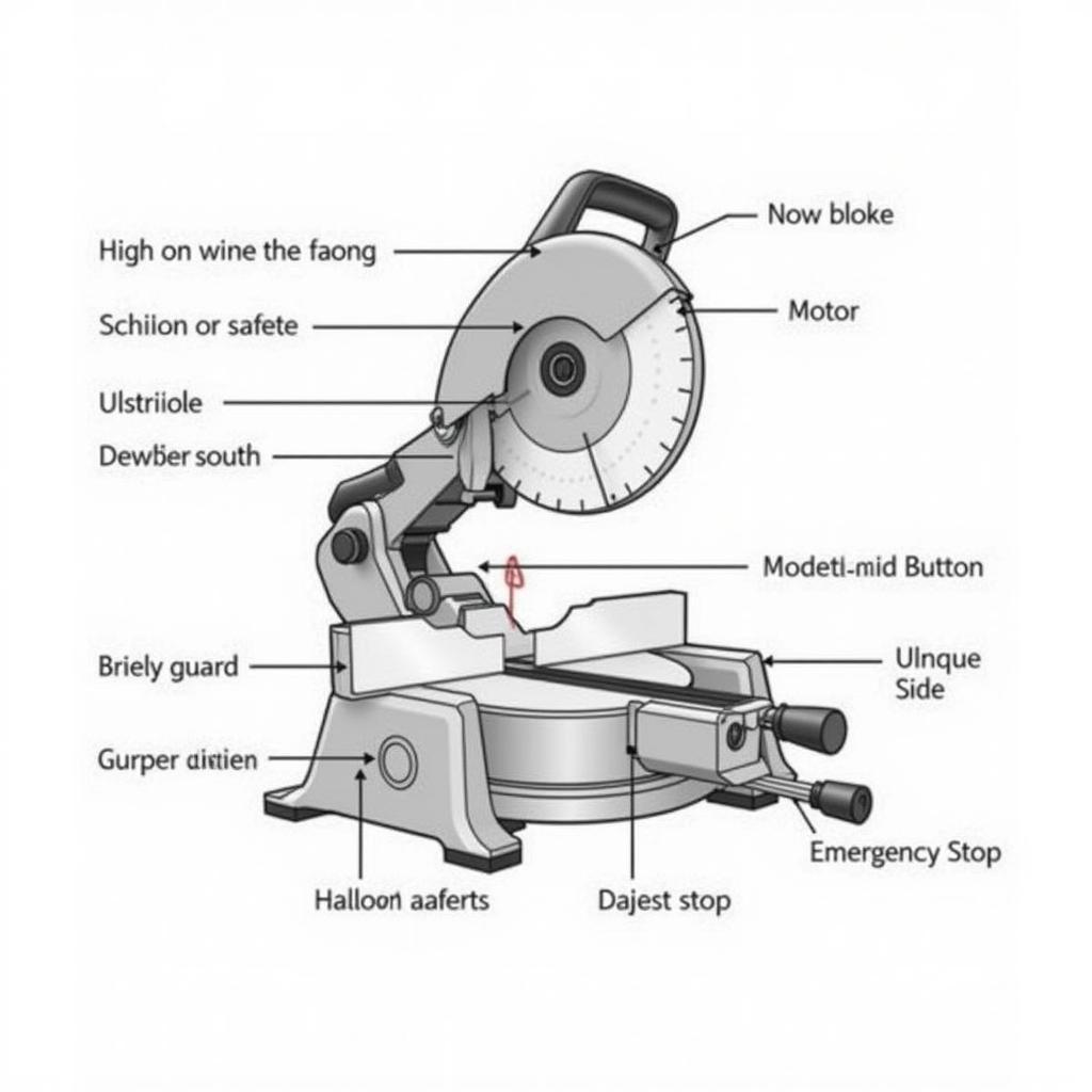 Cấu tạo máy cắt nhôm miter saw 255