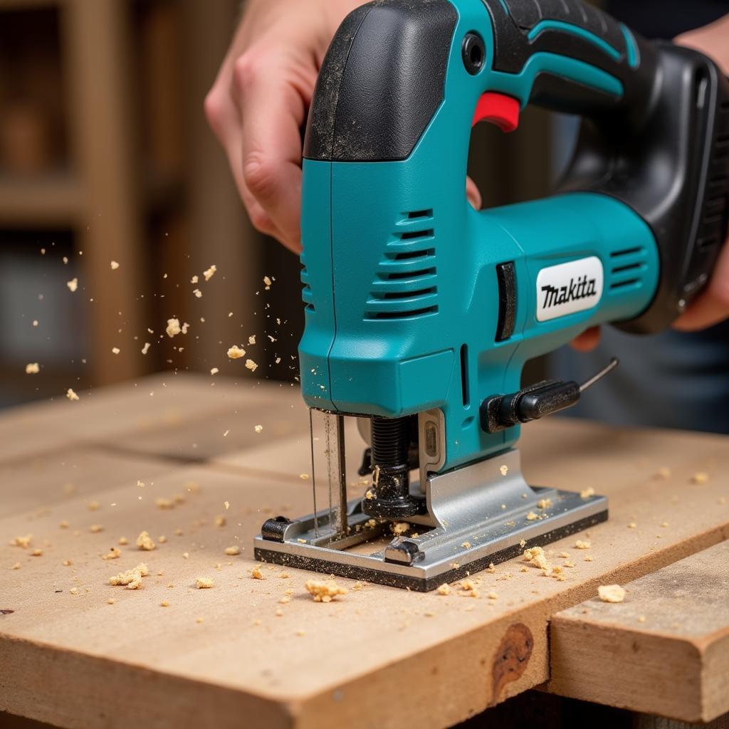 Máy cưa lọng Makita cắt gỗ chính xác