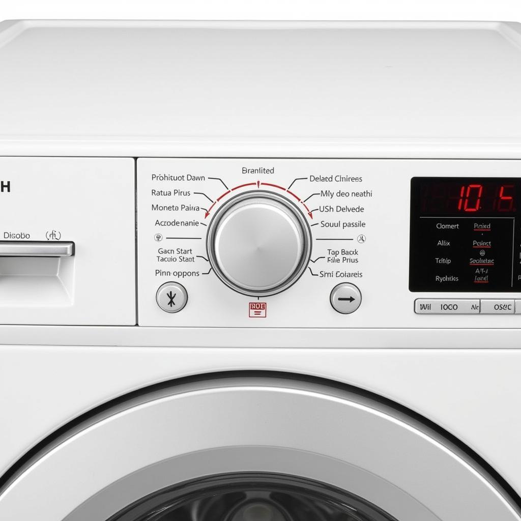 Modern front-load washing machine with various features