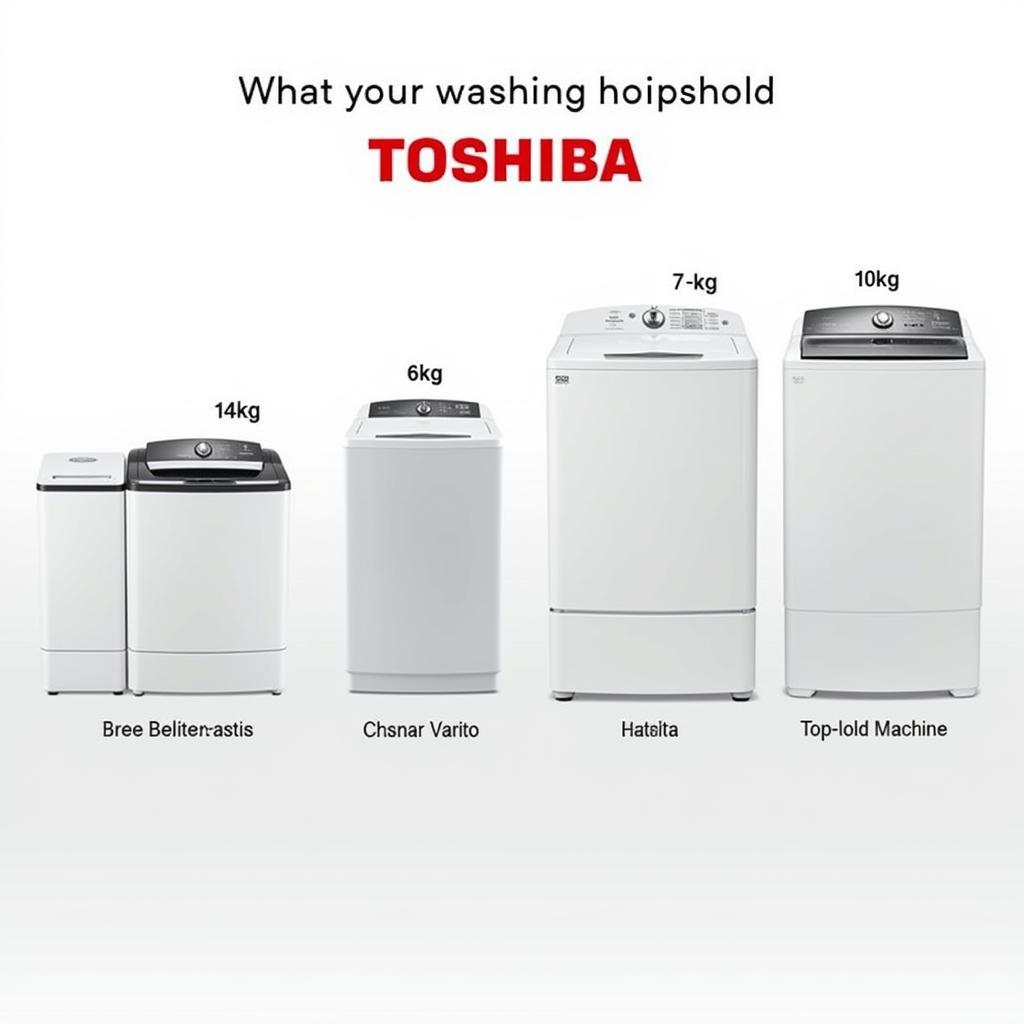 Máy giặt Toshiba cửa trên dung tích phù hợp