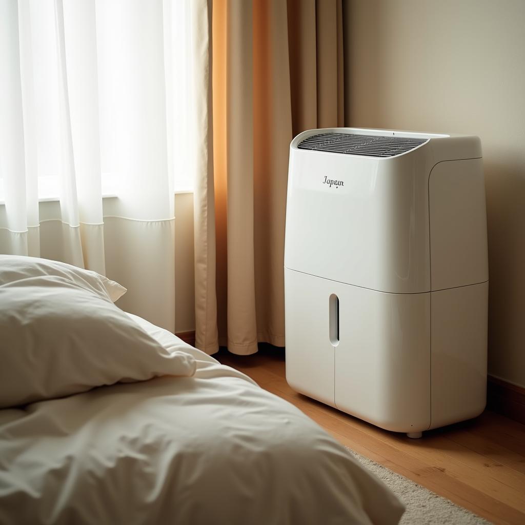 Japanese dehumidifier in bedroom