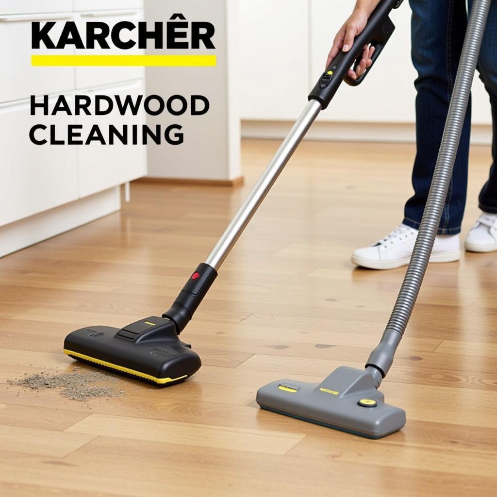 Máy hút bụi Karcher VC 3 hút bụi hiệu quả trên sàn gỗ