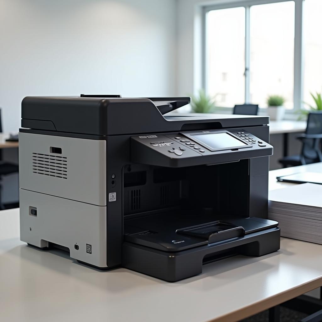 Máy in LaserJet Pro M402D trên bàn làm việc