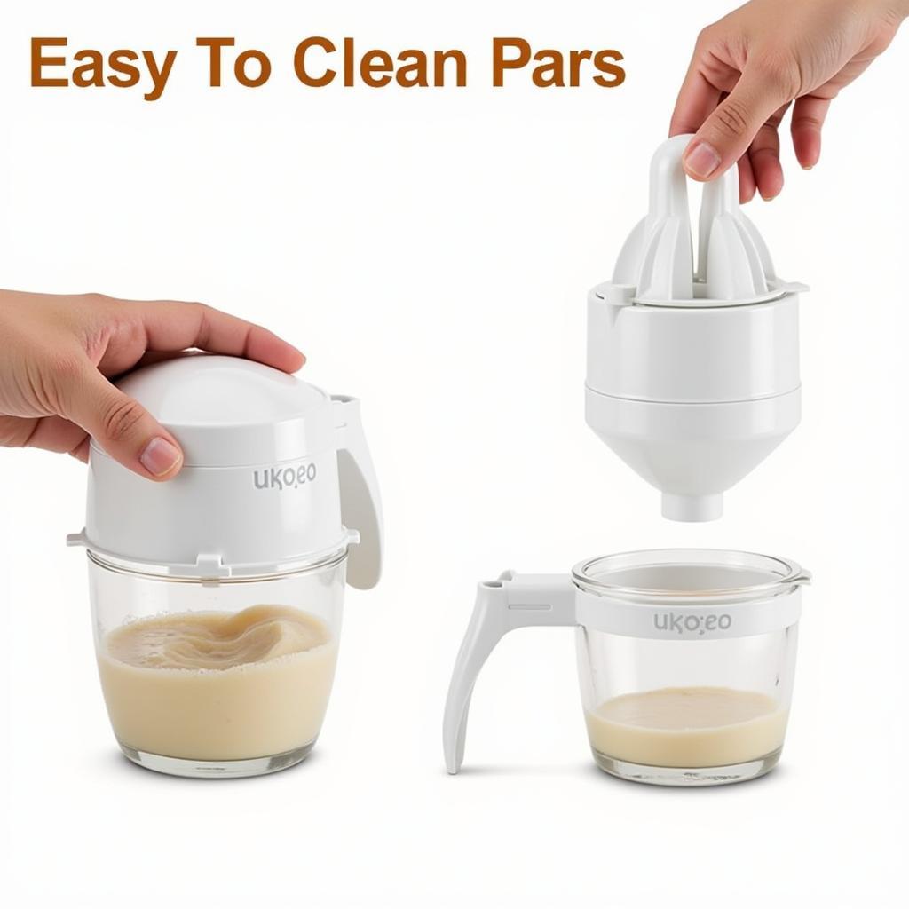 Máy làm sữa hạt Ukoeo dễ dàng vệ sinh