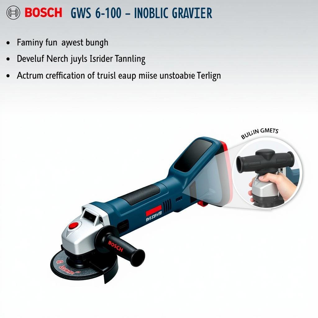 Máy mài Bosch GWS 6-100 thiết kế