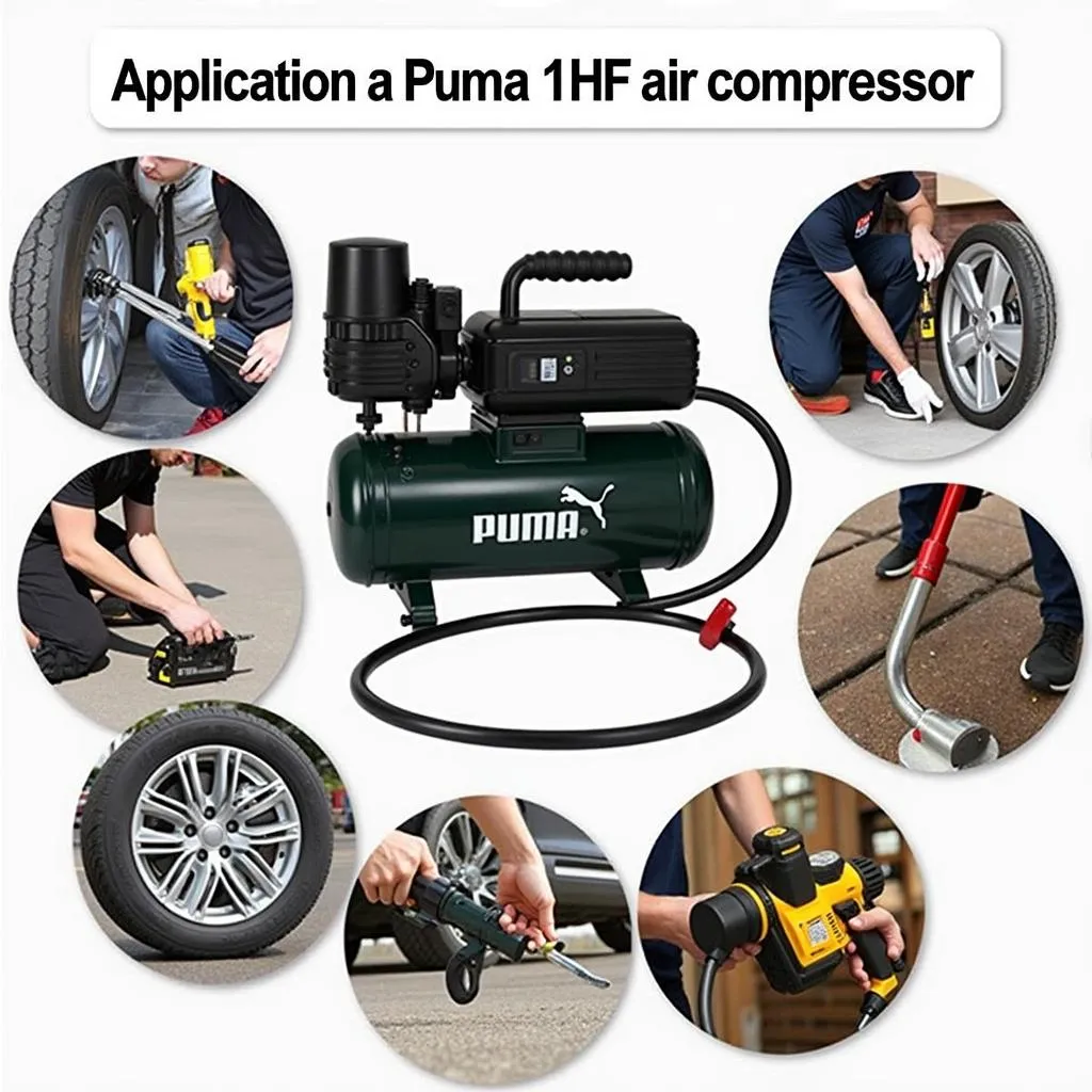 Máy nén khí Puma 1HP ứng dụng đa dạng