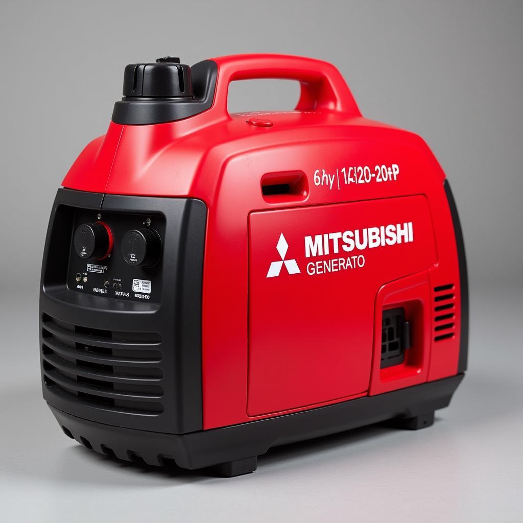 Máy phát điện Mitsubishi 6HP màu đỏ