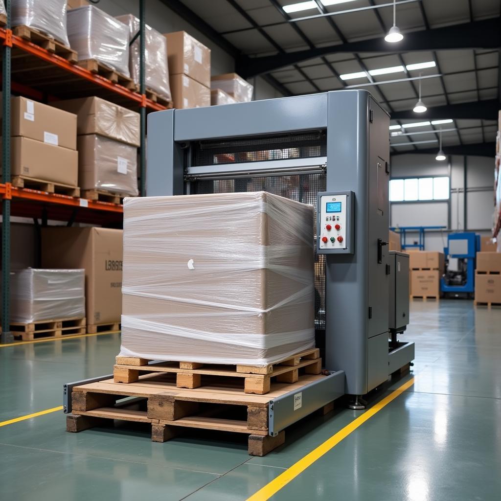 Máy quấn màng pallet nâng cao hiệu suất đóng gói