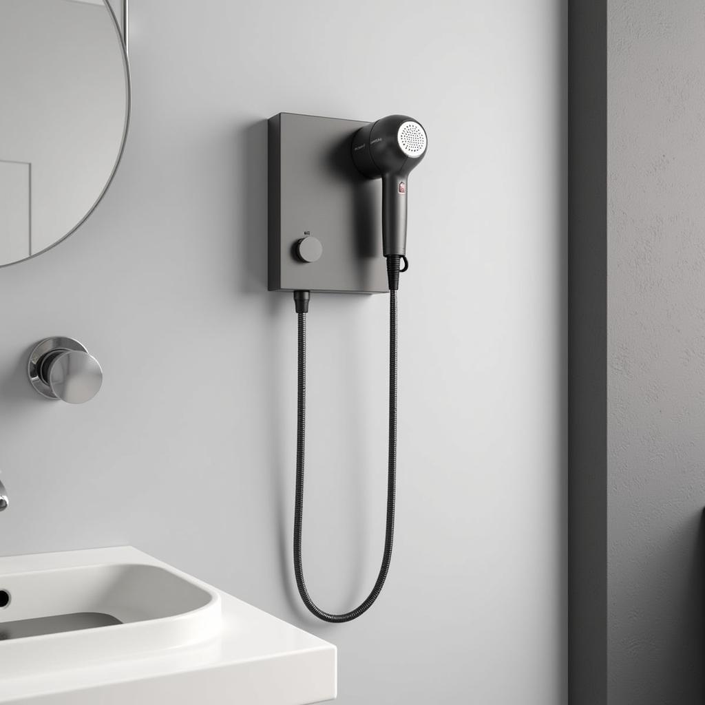 Modern wall-mounted hair dryer