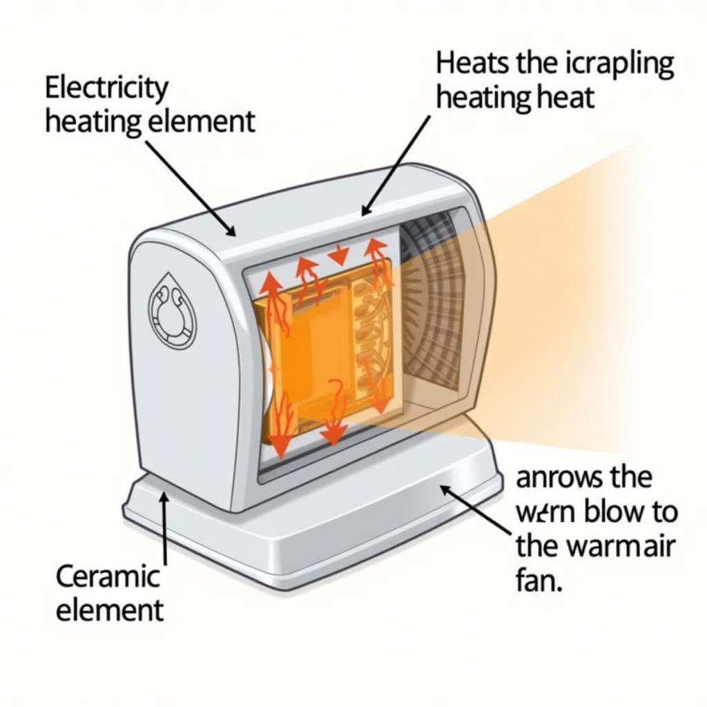 Máy sưởi gốm cơ chế hoạt động