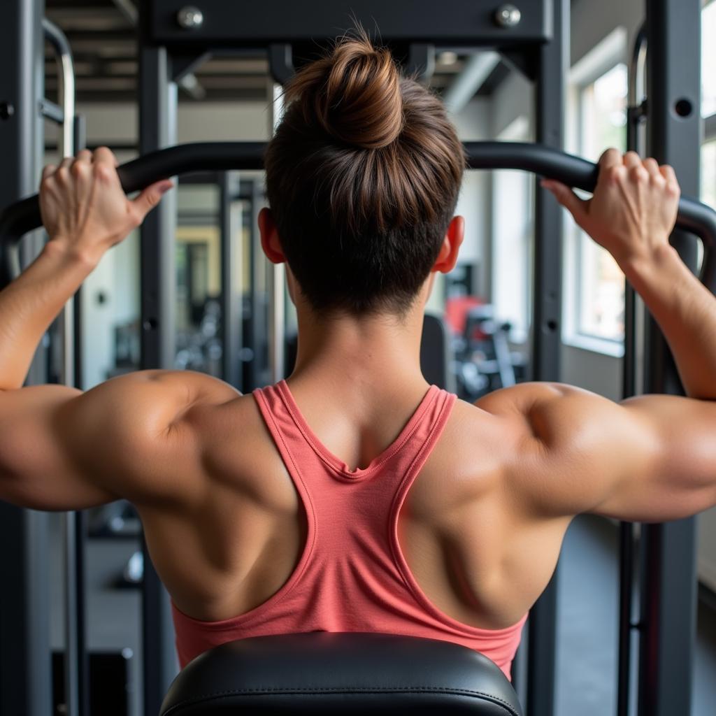 Máy tập lưng xô Lat Pulldown