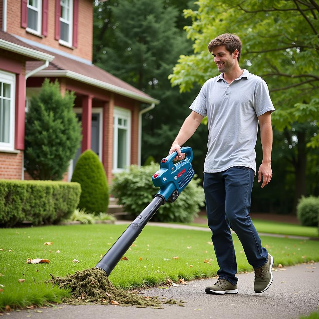 Bosch Cordless Leaf Blower - Quiet Operation