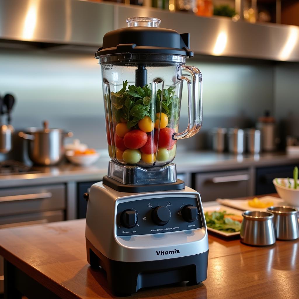 Vitamix industrial blender in operation