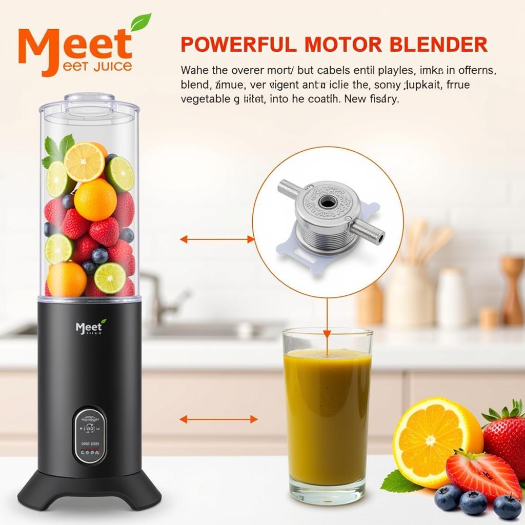 Meet Juice handheld blender power