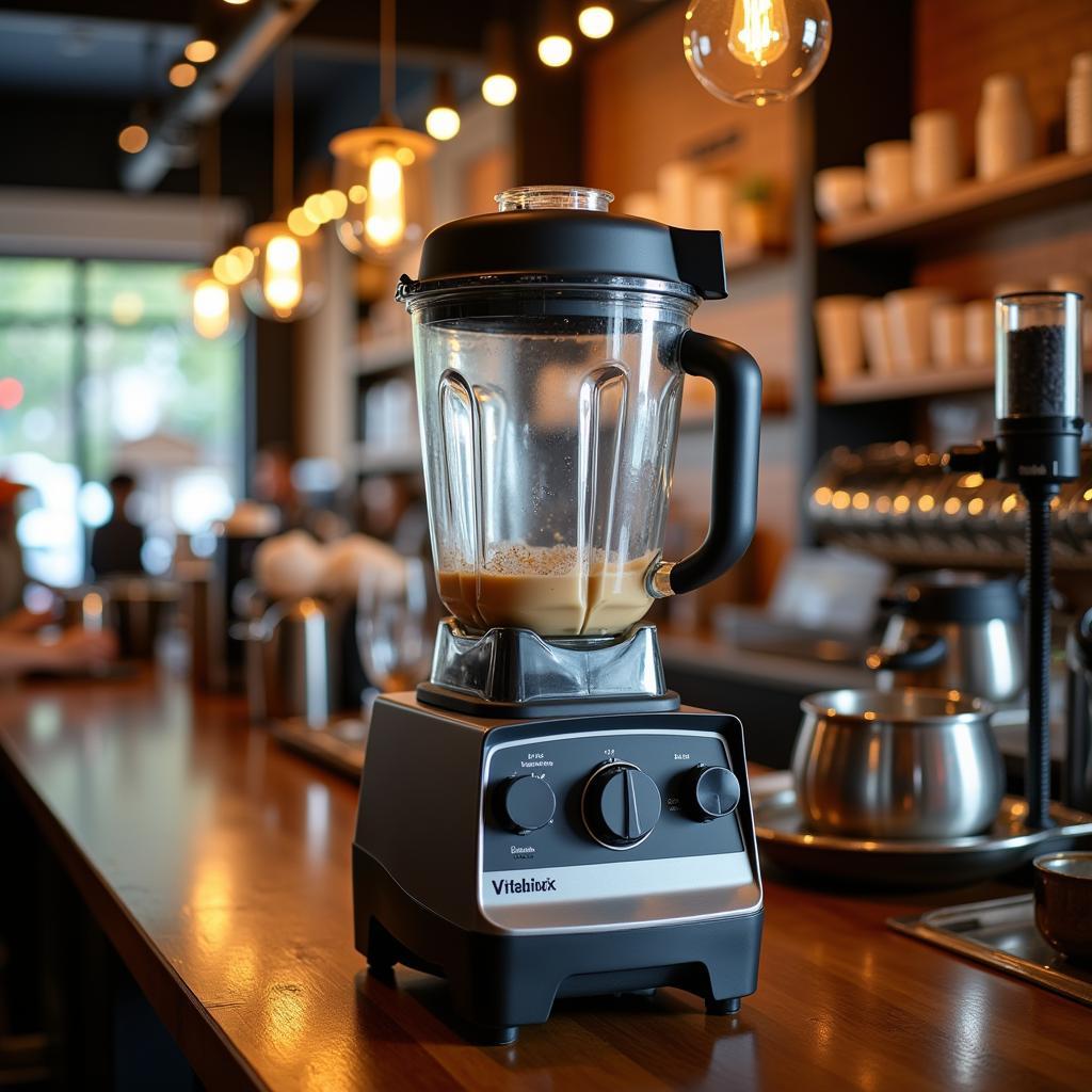 Vitamix blender in a cafe setting