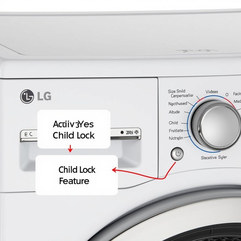 Temperature and Spin Buttons on LG Washing Machine