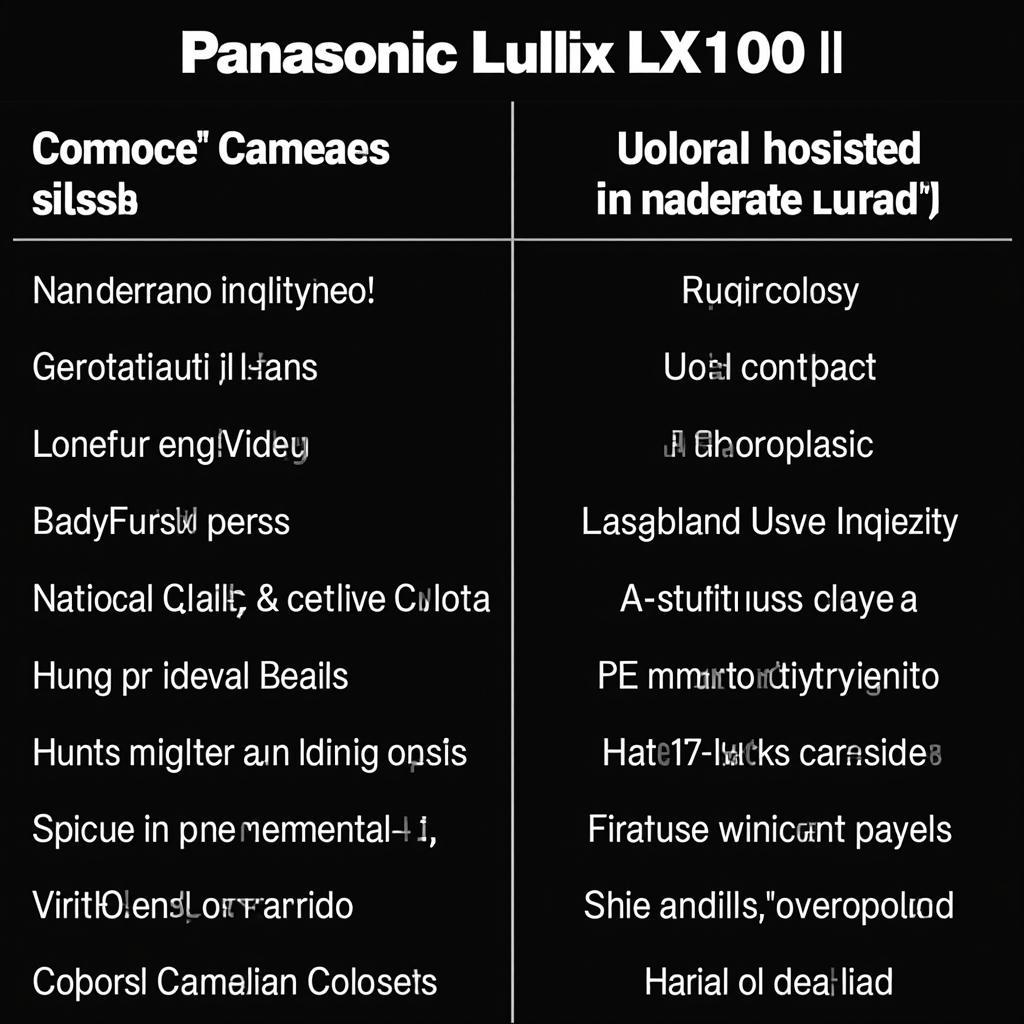 Panasonic Lumix LX100 II So Sánh