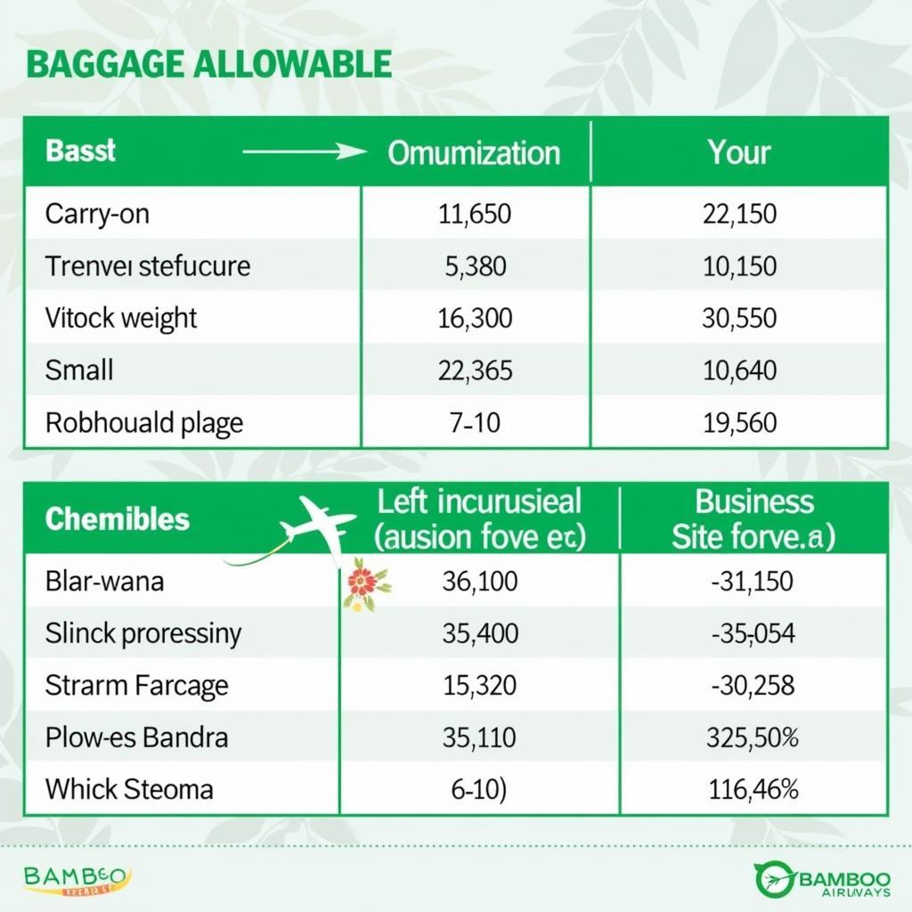 Quy định hành lý trên máy bay Bamboo Airways