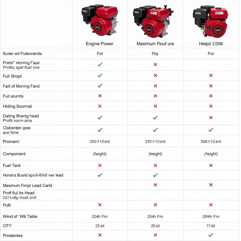 So sánh các loại máy bơm nước chạy xăng Honda