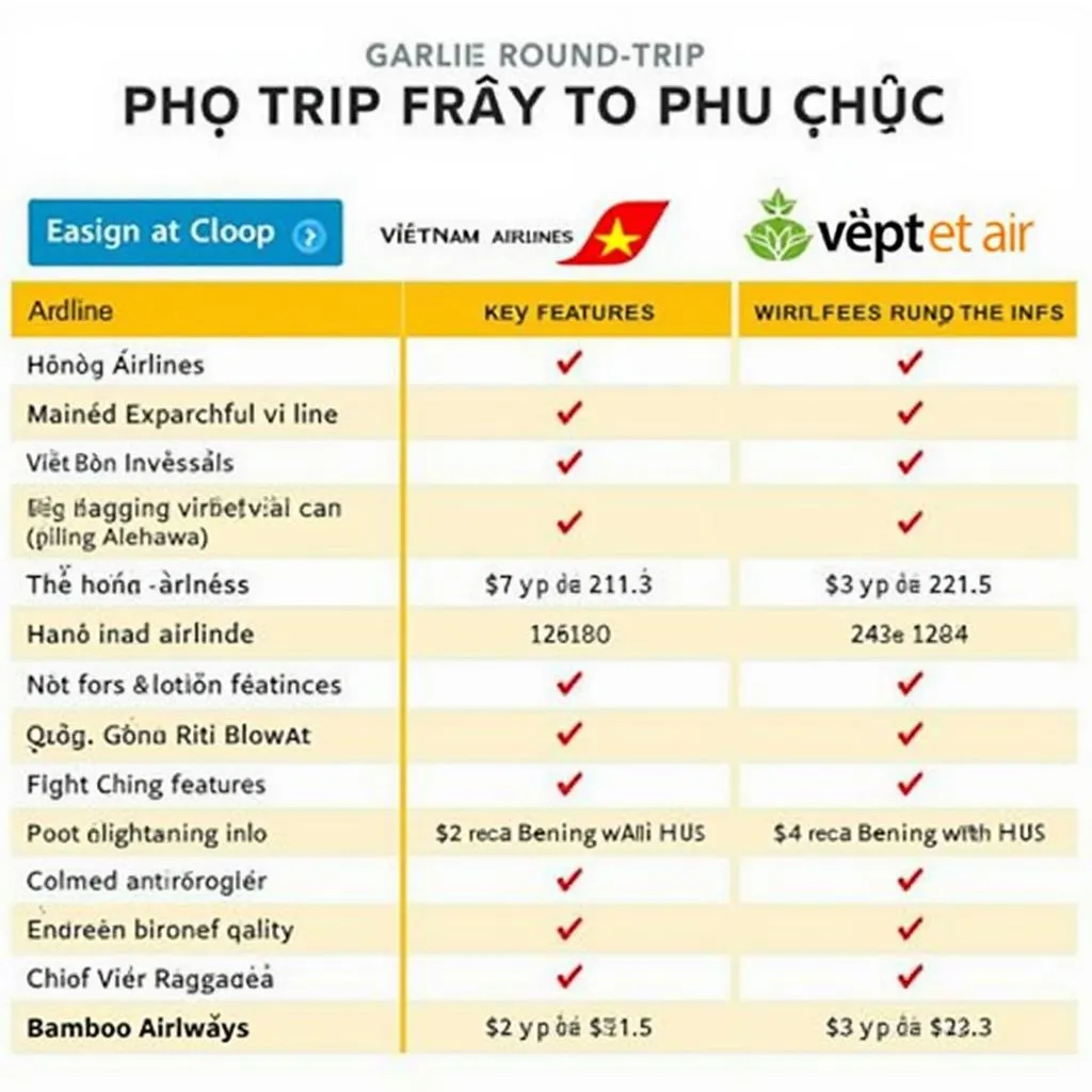 So sánh giá vé máy bay Hà Nội Phú Quốc