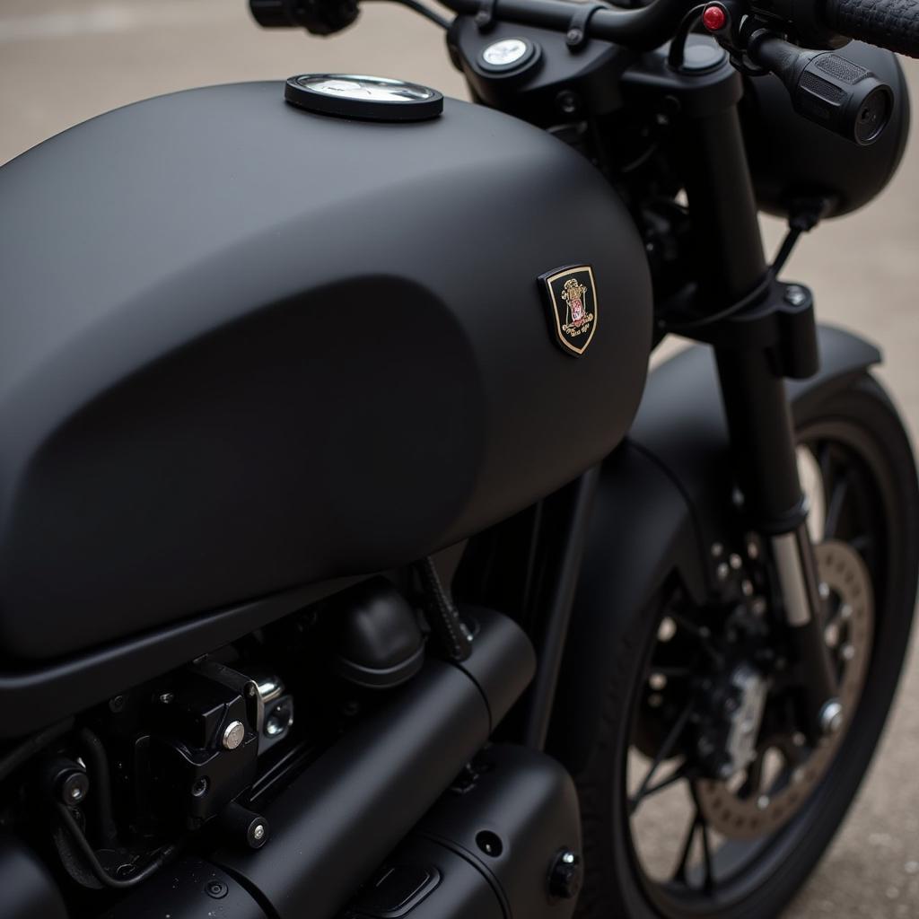 Matte paint on a motorcycle