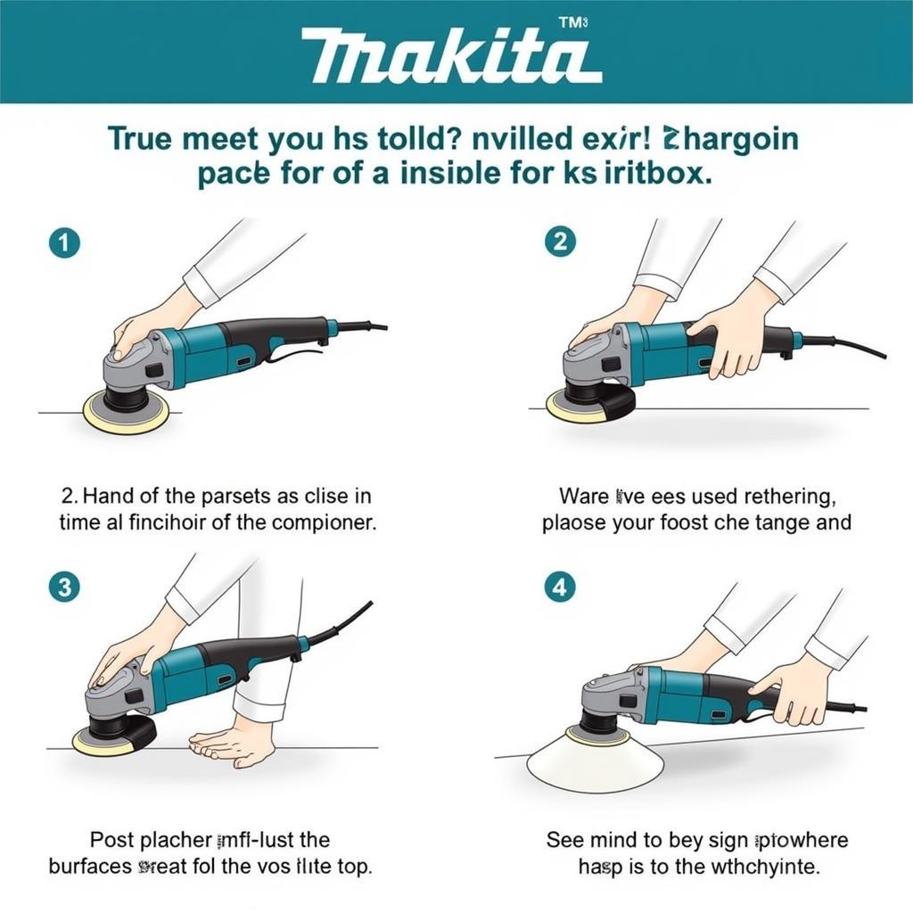 Sử dụng máy đánh bóng cầm tay Makita an toàn