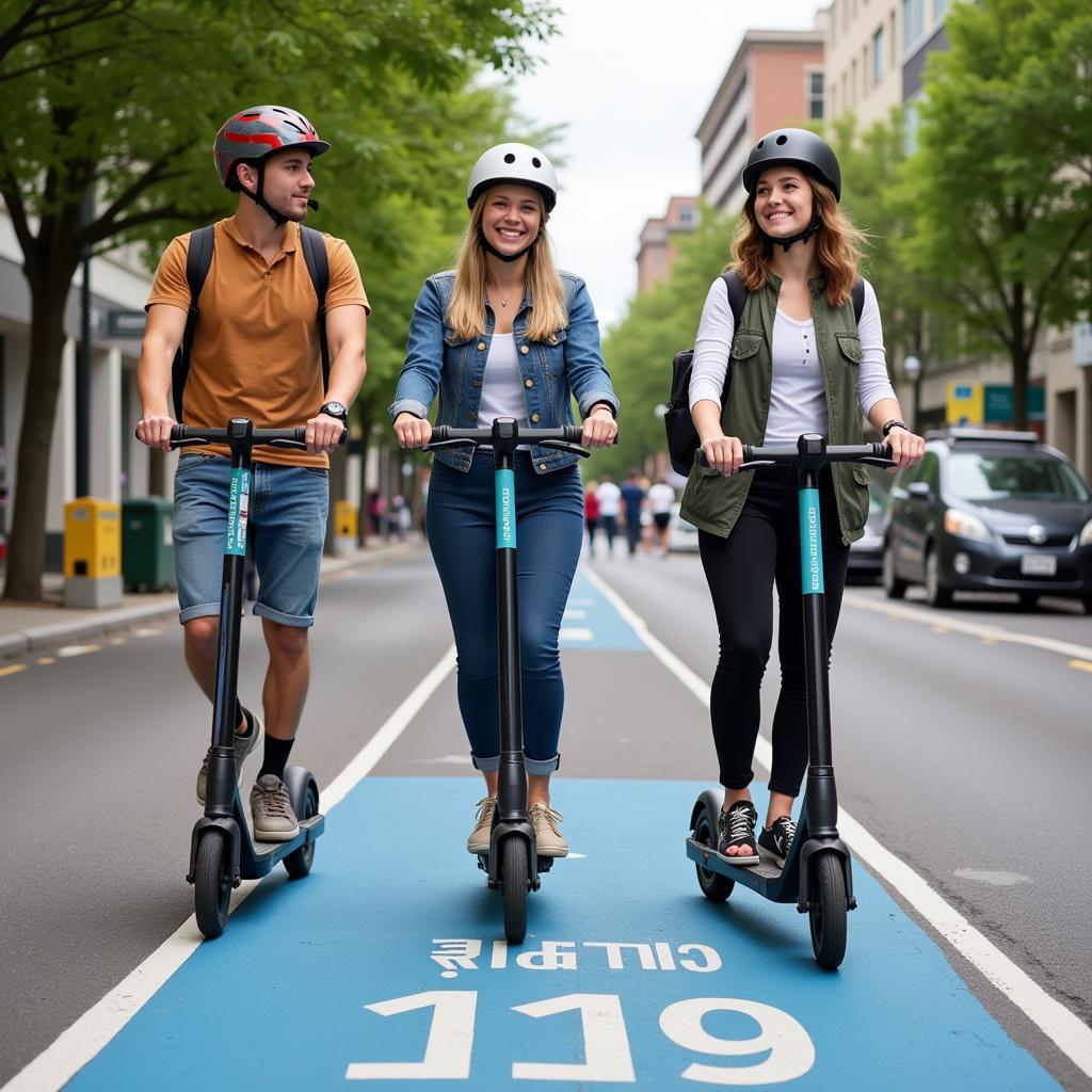 Safe riding practices for electric scooters