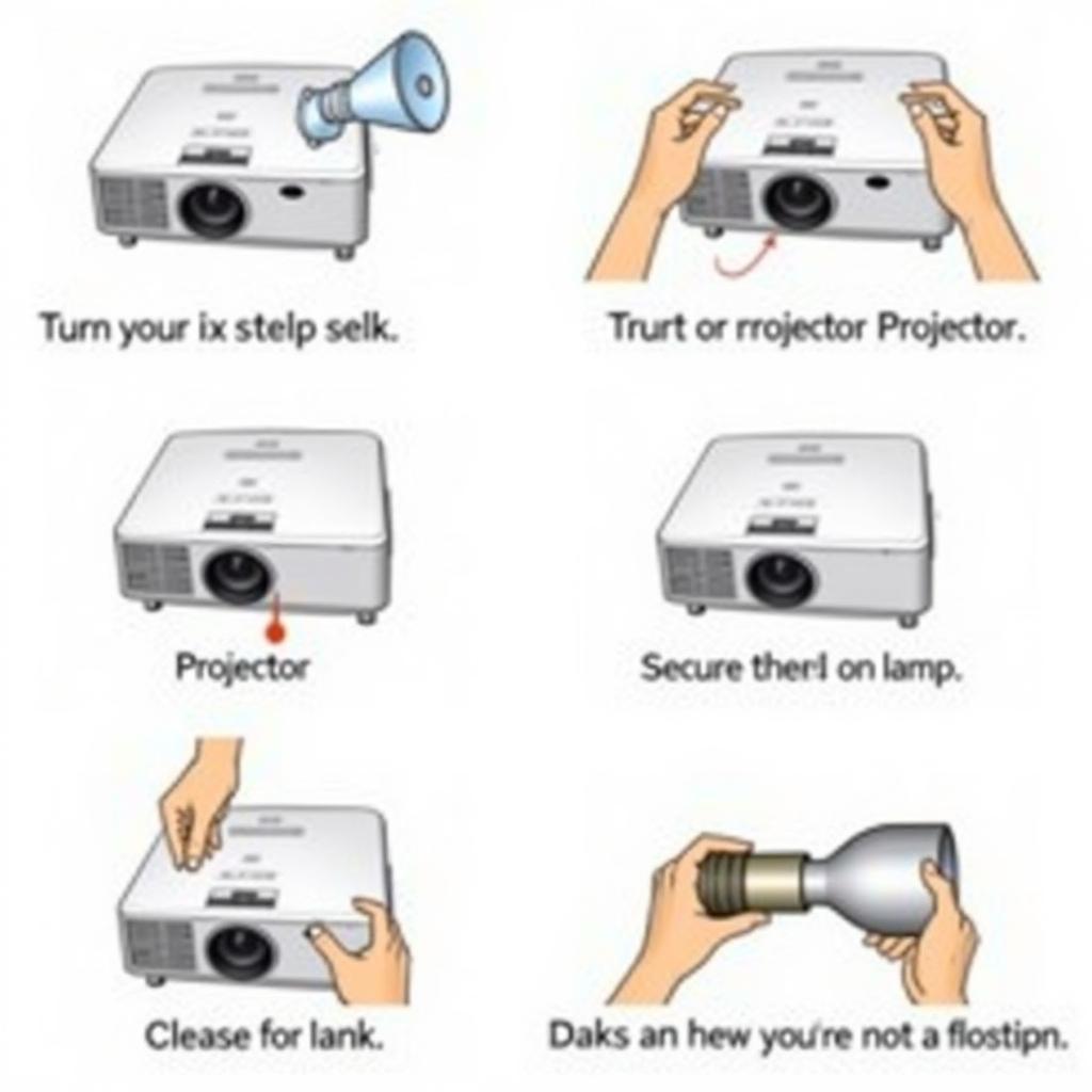 Steps to Replace a Projector Lamp