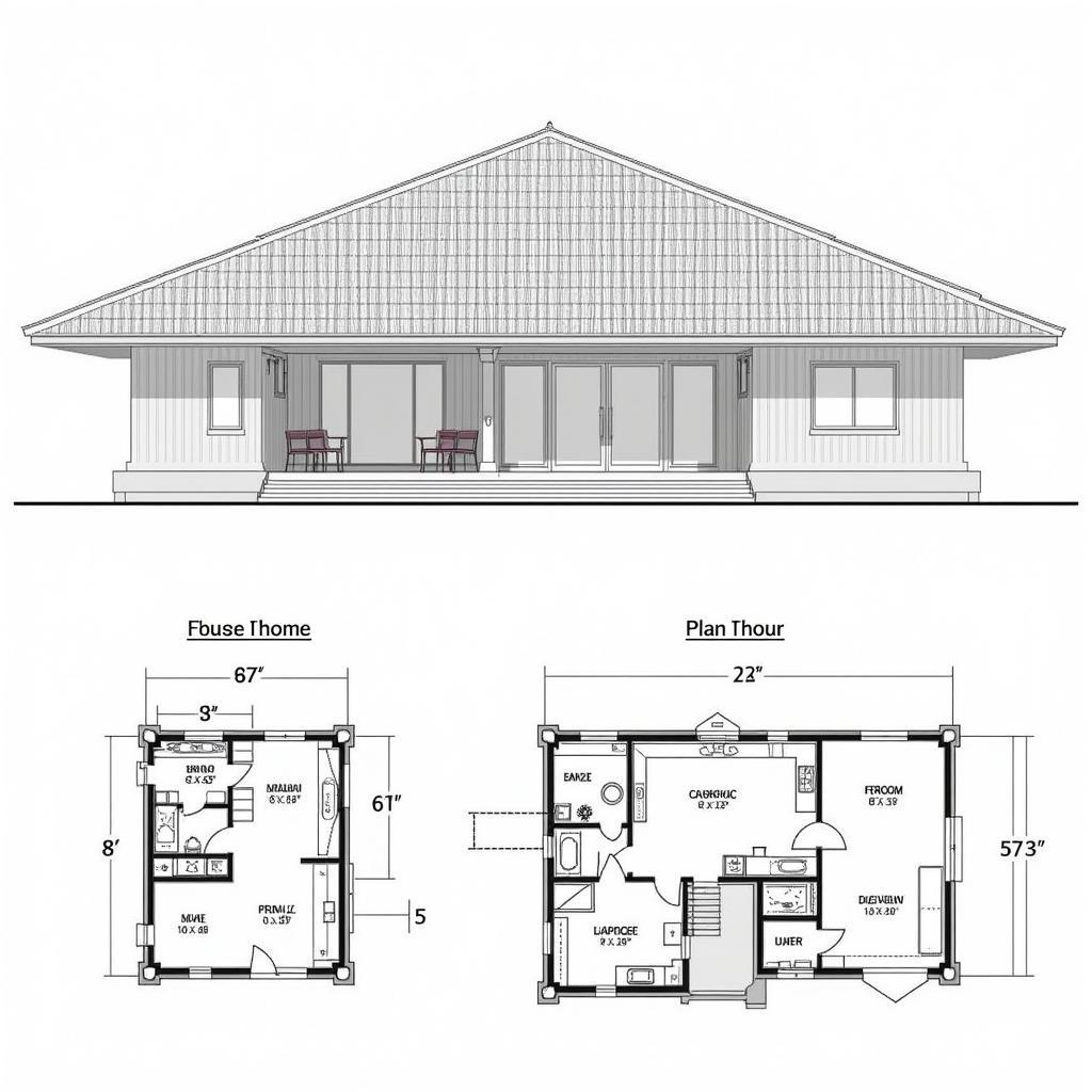 Thiết kế nhà cấp 4 mái Nhật