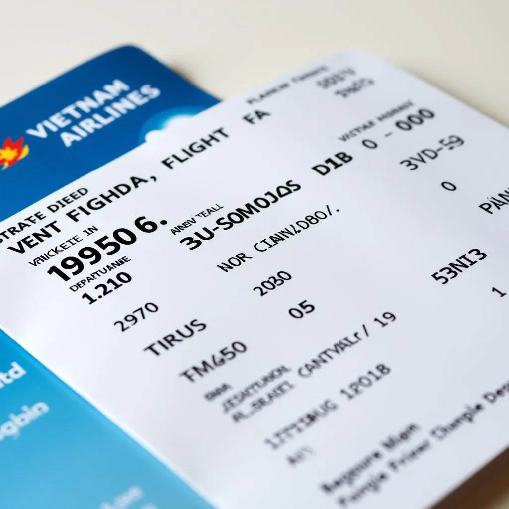 Thông tin cần kiểm tra trên vé máy bay điện tử Vietnam Airlines