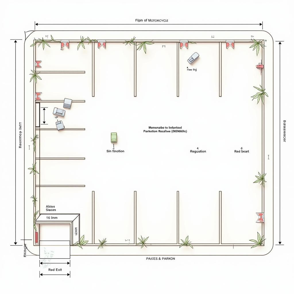 Tiêu chuẩn kích thước bãi xe máy