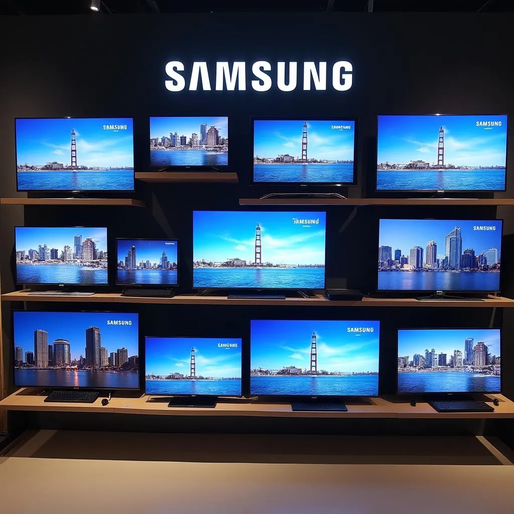 Samsung TVs at Dien May Xanh