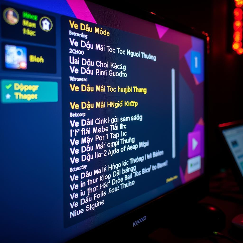 Hình ảnh karaoke bài hát Về Đâu Mái Tóc Người Thương