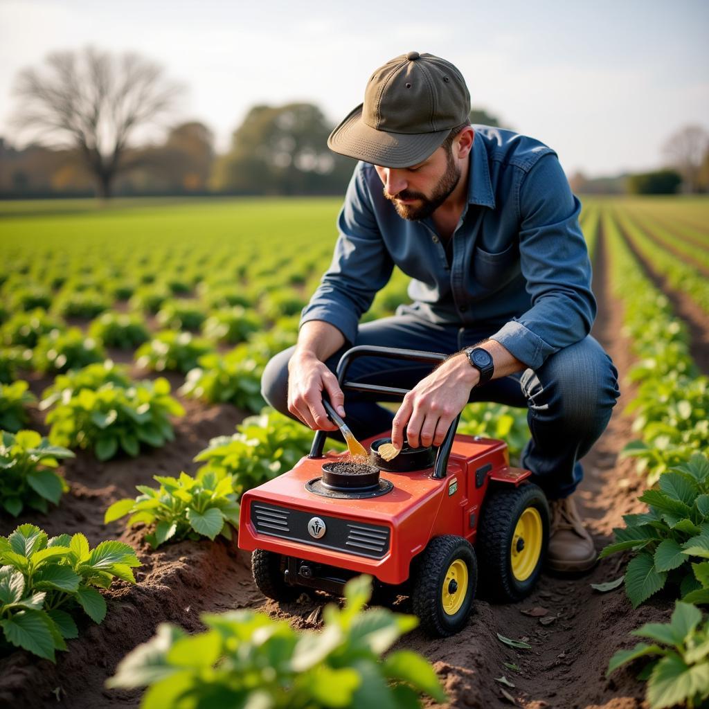 Cleaning a mini handheld harvester after use