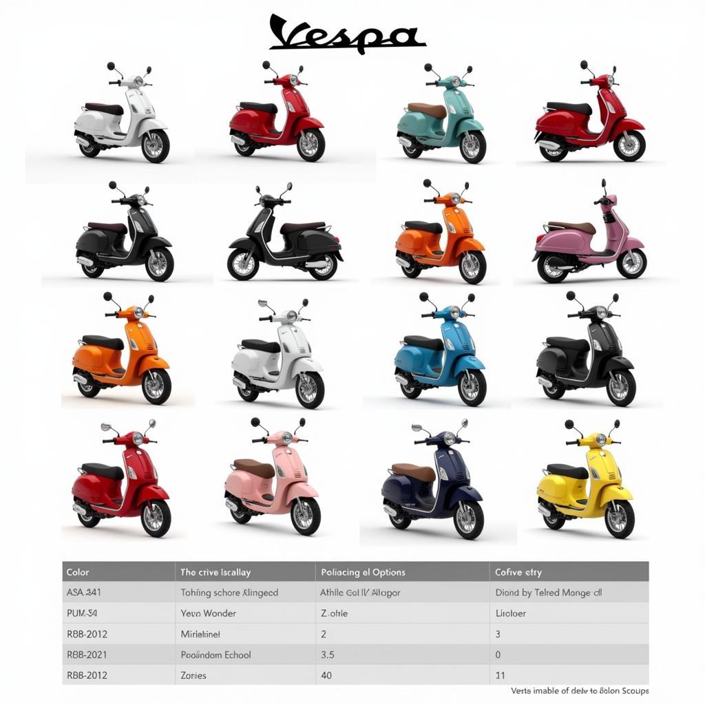 Vespa NioShima phiên bản màu sắc