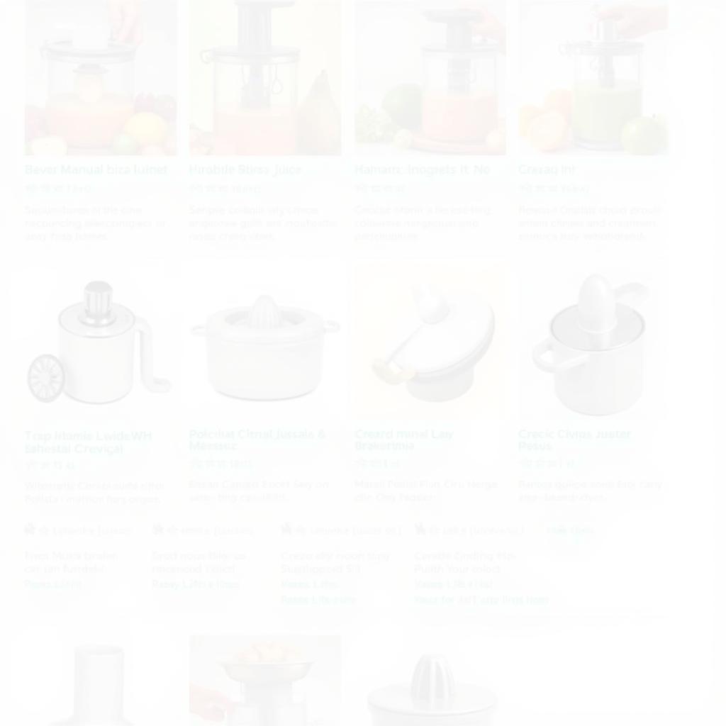 Website selling manual citrus juicers