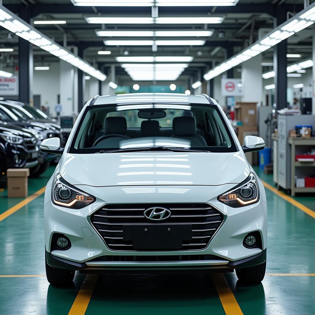 Xe Hyundai lắp ráp tại nhà máy Ninh Bình