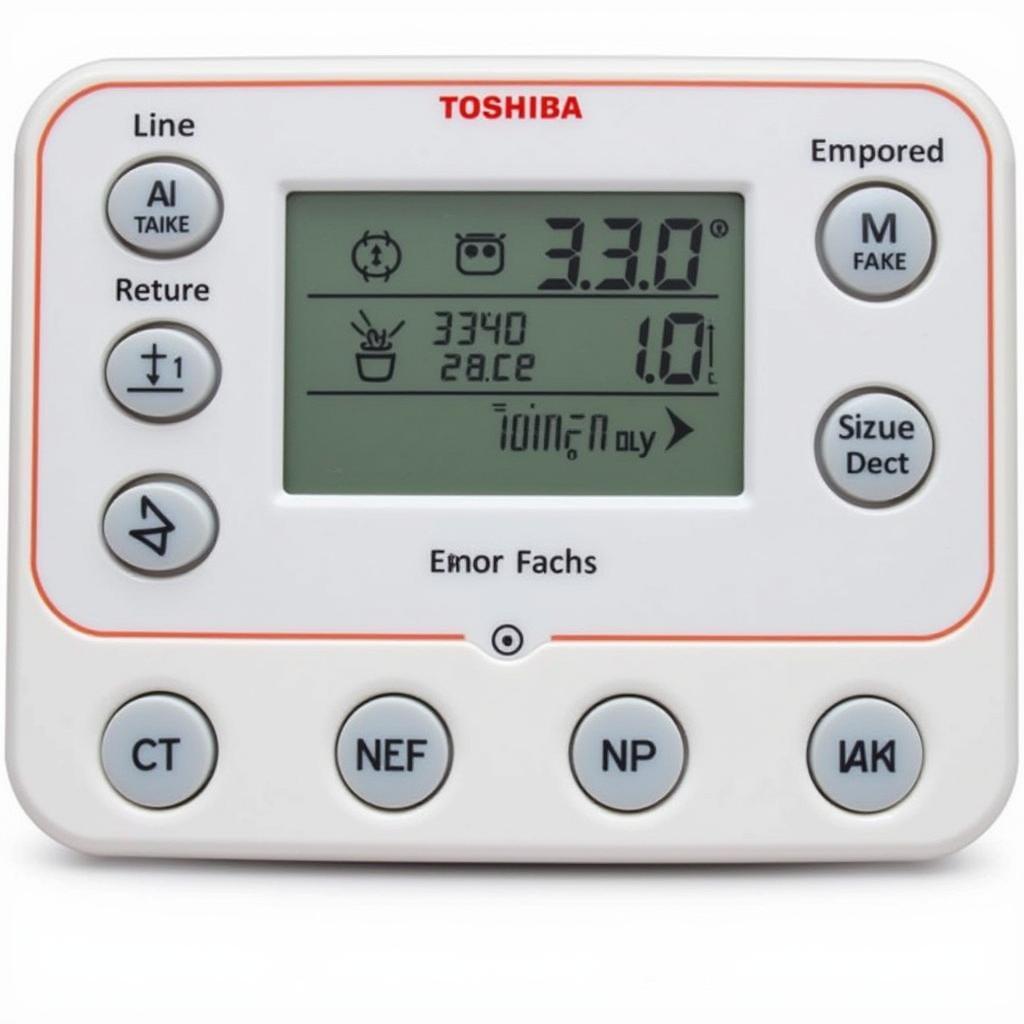 Bảng mã lỗi máy lạnh Toshiba nội địa hiển thị trên màn hình điều khiển