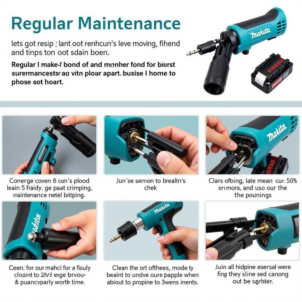 Bảo dưỡng máy ép cos Makita dùng pin