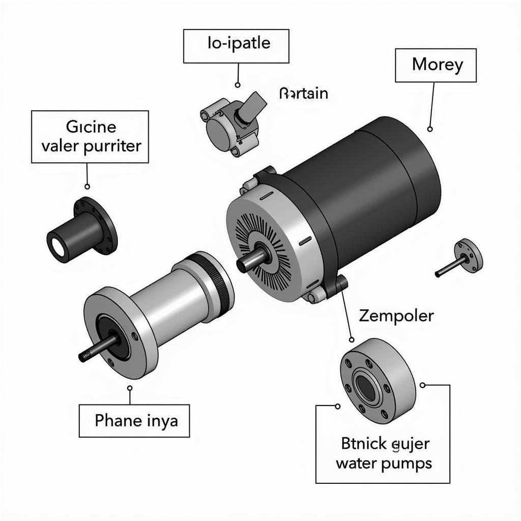 Các bộ phận của máy bơm nước 2DK16