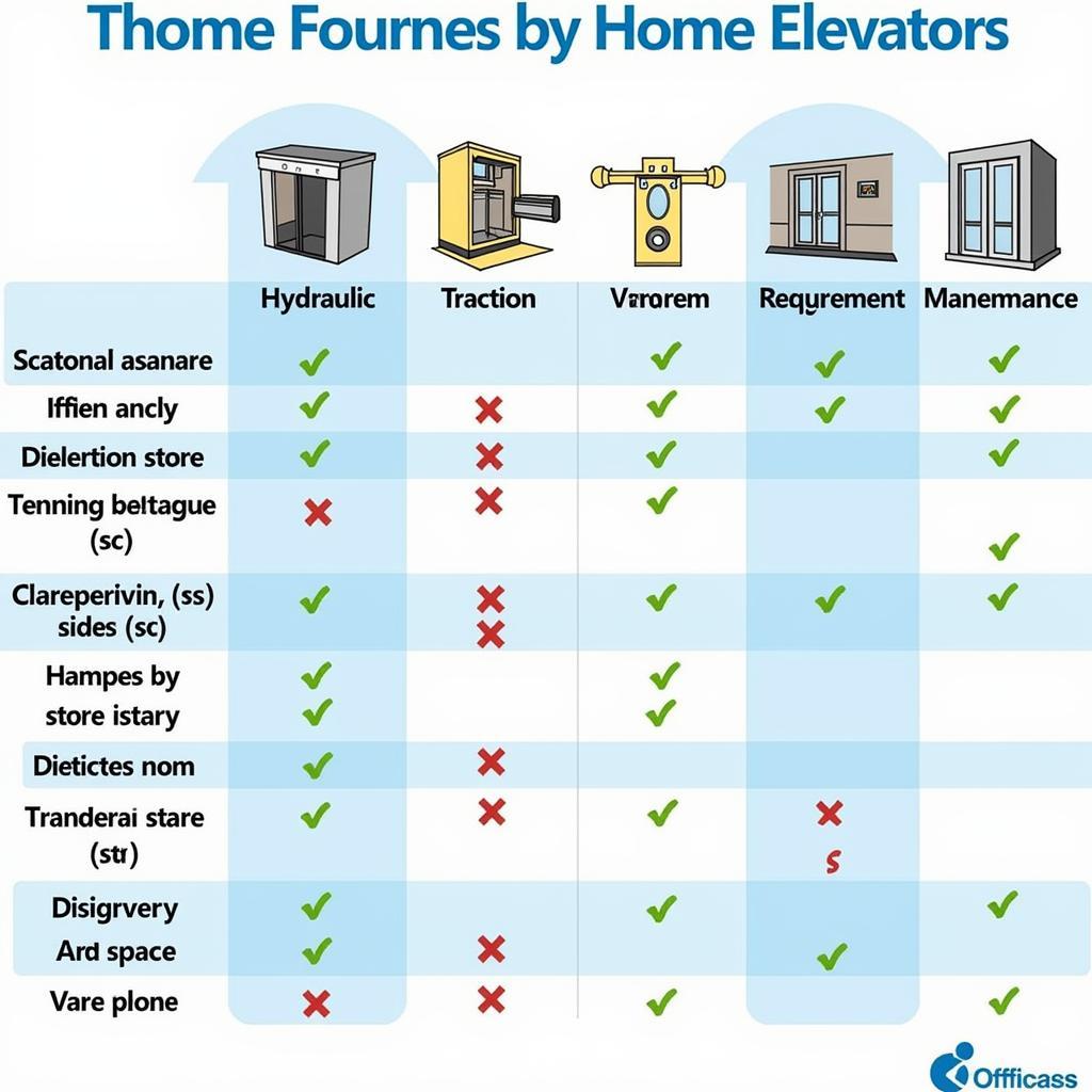 Các loại cầu thang máy gia đình: thủy lực, kéo cáp, chân không