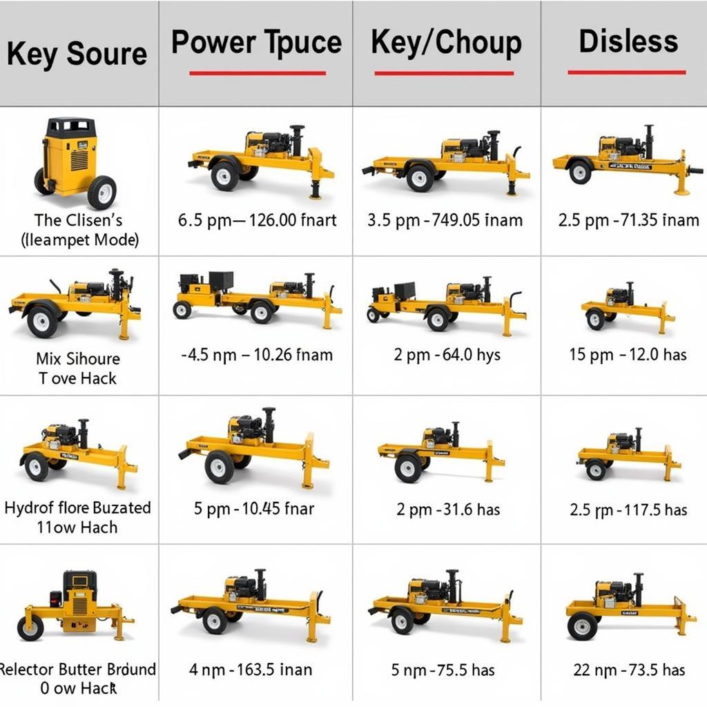 Các loại máy chẻ củi thủy lực