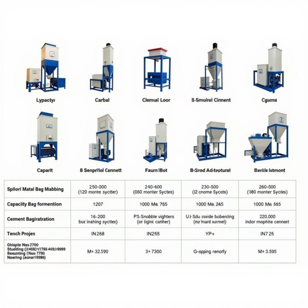 Các loại máy đóng bao xi măng 8 vòi phân loại