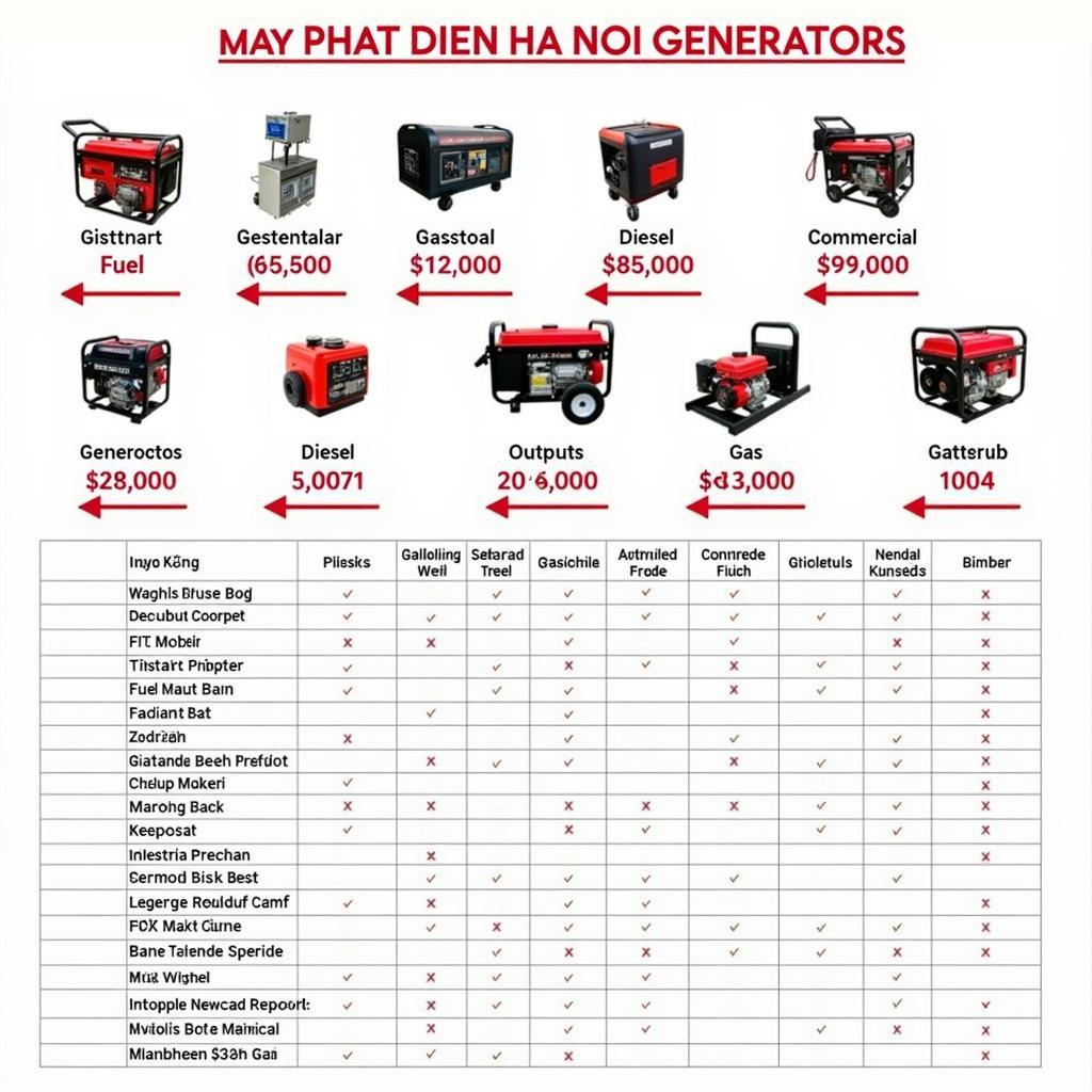 Các loại máy phát điện tại Hà Nội