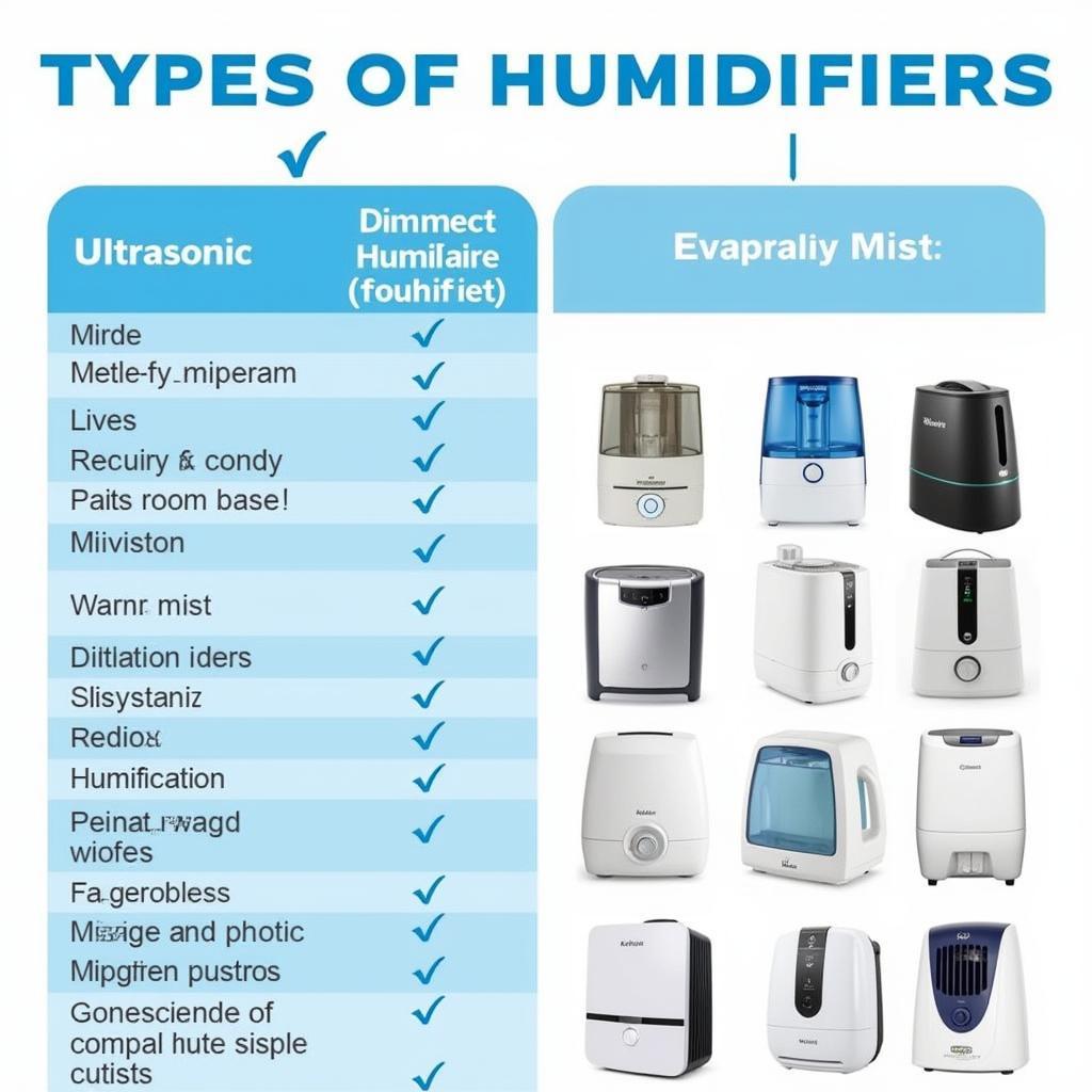 Các loại máy phun sương humidifier