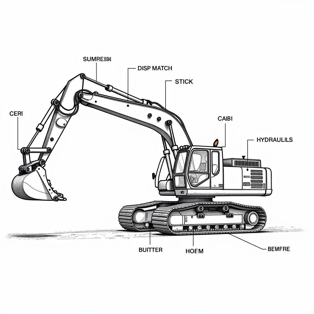 Cấu tạo máy xúc