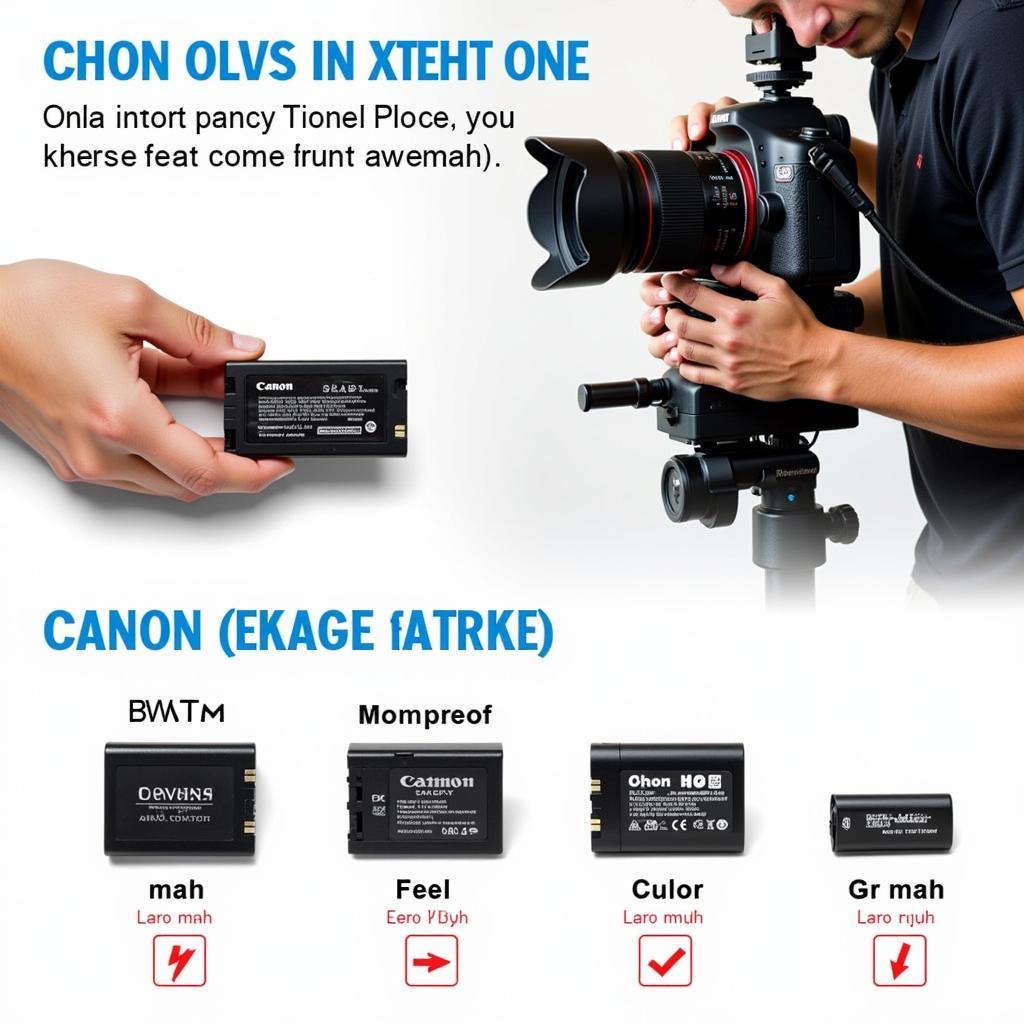 Chọn pin máy ảnh Canon