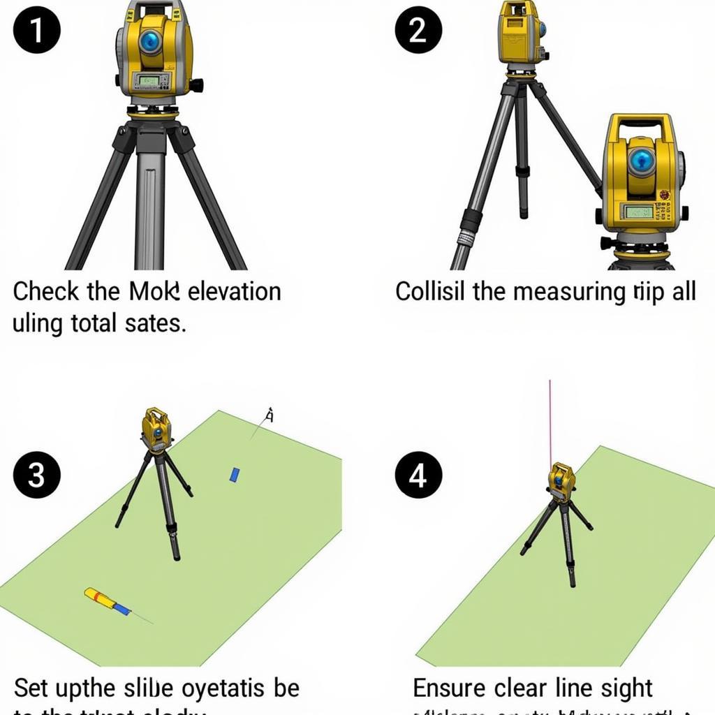 Chuẩn bị đo cao độ máy toàn đạc Nikon