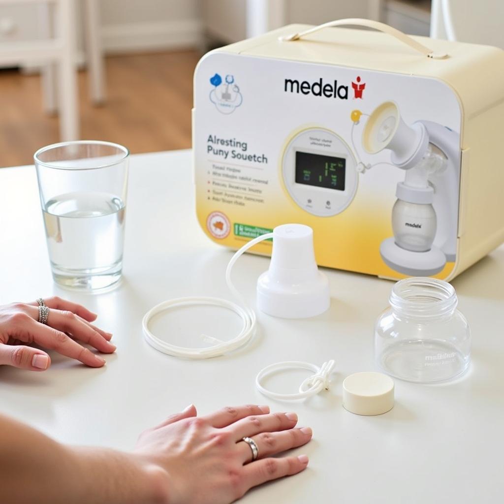 Chuẩn bị máy hút sữa Medela trước khi sử dụng